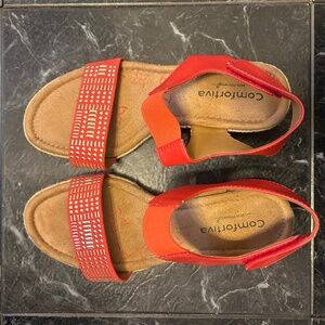 COMFORTIVA Women’s 7 Wedge Open-Toe Sandal's